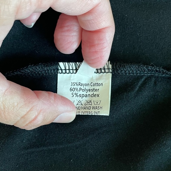 Black Mesh Dotted Sleeves High Collar Top Size L - Picture 7 of 8